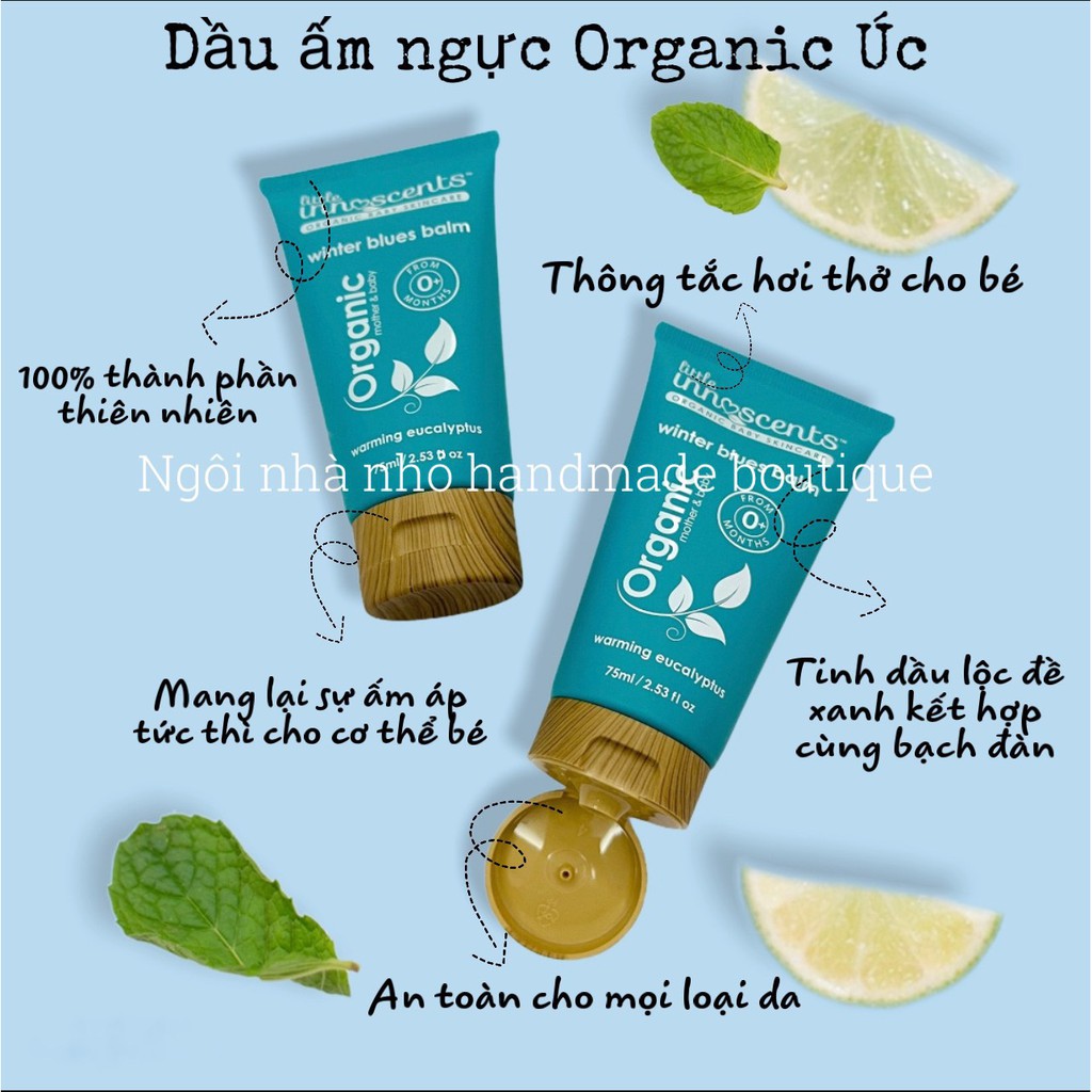 DẦU ẤM NGỰC CHỐNG CẢM ORGANIC ÚC 75ML