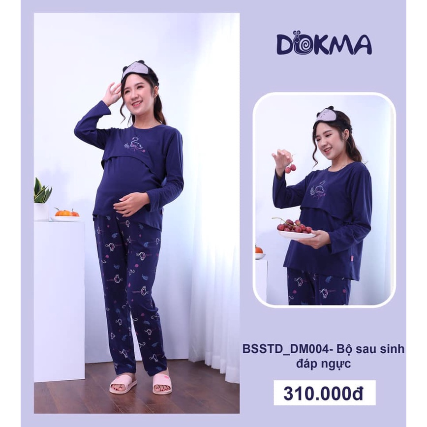 Bộ bầu và sau sinh đáp ngực tay dài Dokma DM004