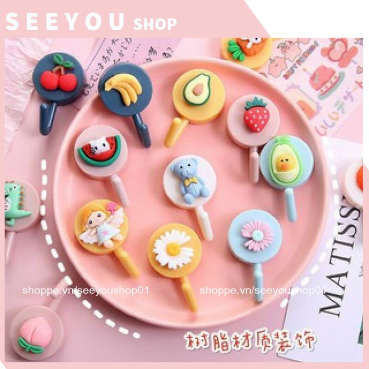 Móc Dính Tường Dễ Thương - Móc Dán Tường Phong Cách Hàn Quốc Cute