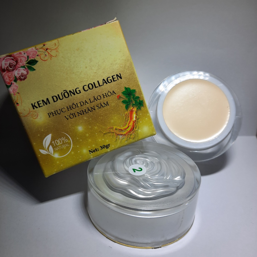 KEM DƯỠNG DA NHÂN SÂM chống nắng 20gr handmade  phục hồi cấp ẩm dưỡng da sau tái tạo giảm thâm nám