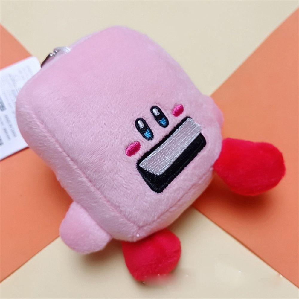 REBUY1 Móc Khóa Hình Búp Bê Hoạt Hình Kirby Nhồi Bông Đáng Yêu