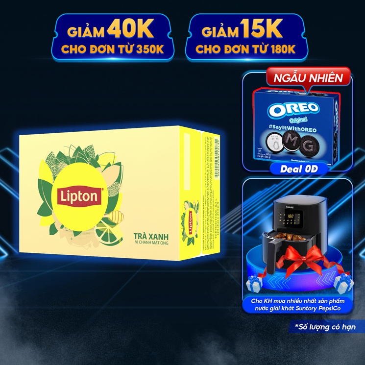 [Mã GRO1APR giảm 20K đơn 150K] Thùng 24 Chai Trà Lipton Chanh Và Mật Ong (350ml/Chai)