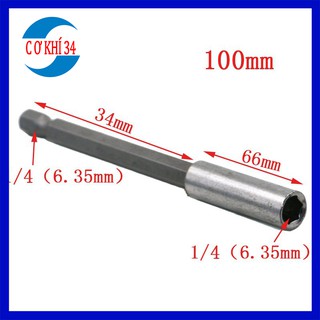 Đầu nối tô vít chuôi lục giác cho khoan pin 100mm