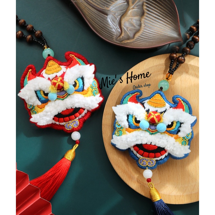 DIY BỘ KIT TỰ THÊU ĐẦU LÂN MẬP - CẦU MAY LÀM MÓC KHOÁ TÚI THƠM TREO Ô TÔ VÀ QUÀ TẶNG - MIE SHOP HANDMADE
