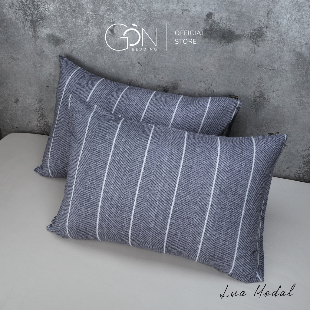 01 Vỏ Gối Nằm Gòn Bedding Lụa Modal Hàn Quốc 50x70 cm Họa Tiết Hiện Đại