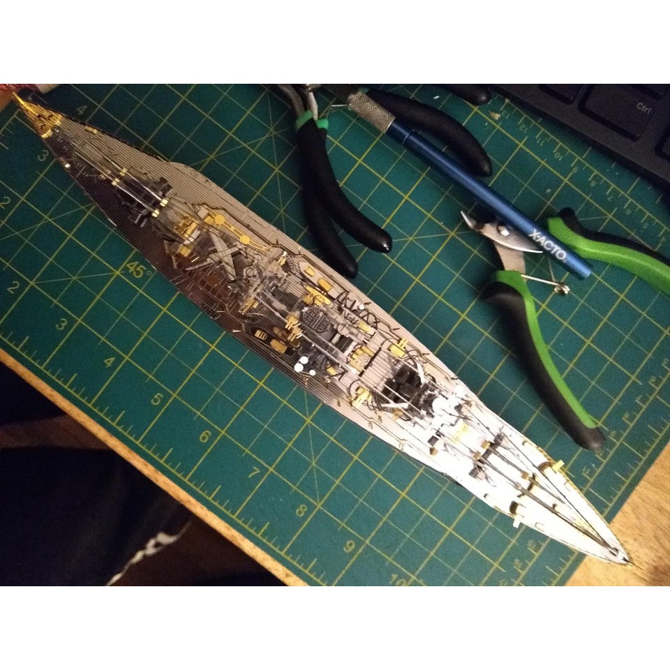 Mô hình 3D Piececool mô phỏng tàu chiến Nagato, cực đẹp và chi tiết