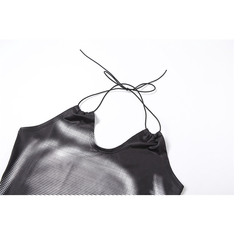 Áo tanktop nữ DUNEA tay dài in chữ thời trang