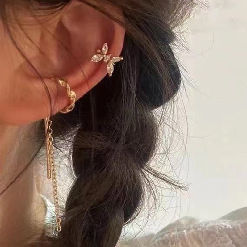 iF YOU Khuyên Tai Hình Bướm Đính Đá Phong Cách Vintage