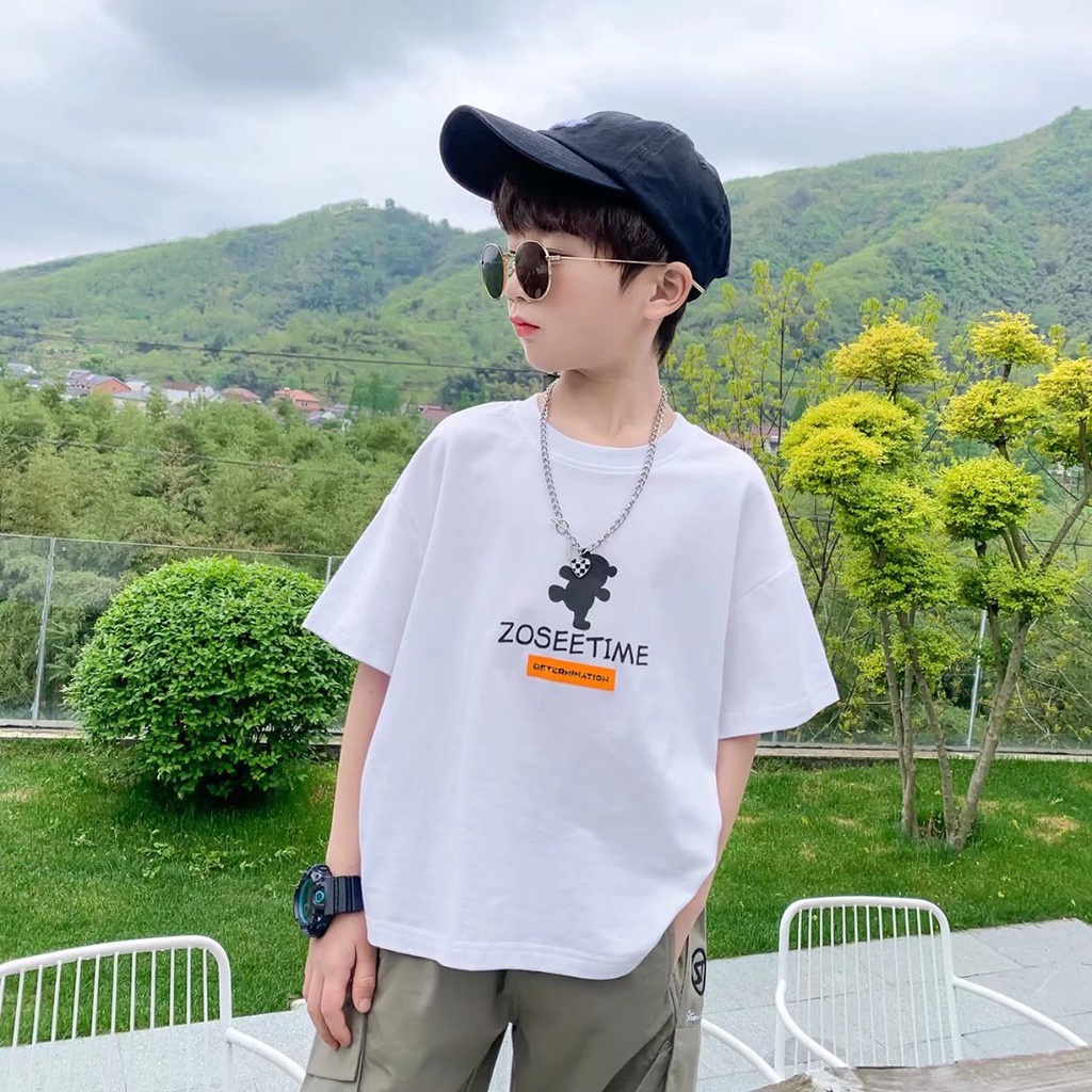 Áo thun BXPB ngắn tay dáng rộng thời trang mùa hè Hàn Quốc dành cho bé 4-15 tuổi