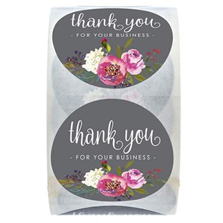 Cuộn 500 tem Sticker Thank you in Màu Tự Dính - Tem cảm ơn