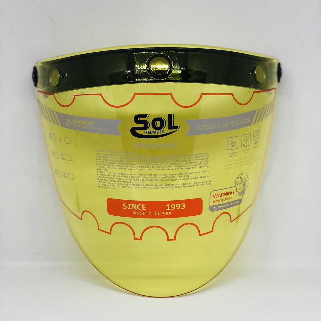 Kính gắn nón bảo hiểm Flat SOL - Kính gắn mũ bảo hiểm 3/4 - fullface