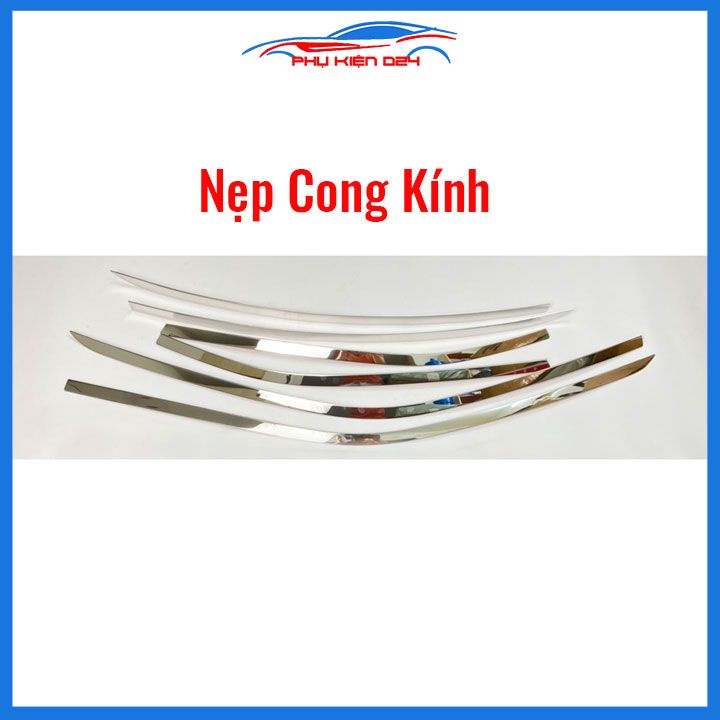 Bộ nẹp viền chân kính cong kính Veloz 2022-2023-2024 Inox sáng bóng chuẩn form xe