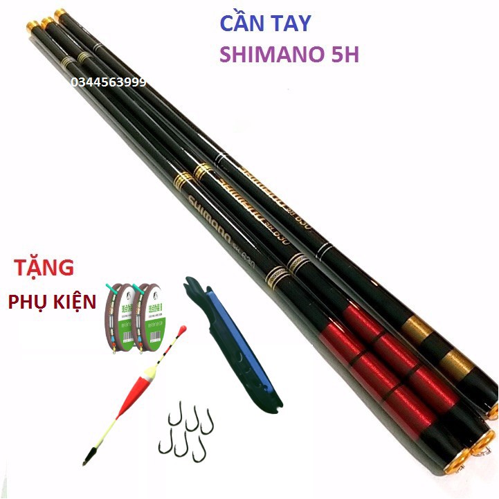 Combo Cần Câu Tay SHIMANO 5H Dài 3m6-4m5-5m4-6m3 Kèm Phụ Kiện