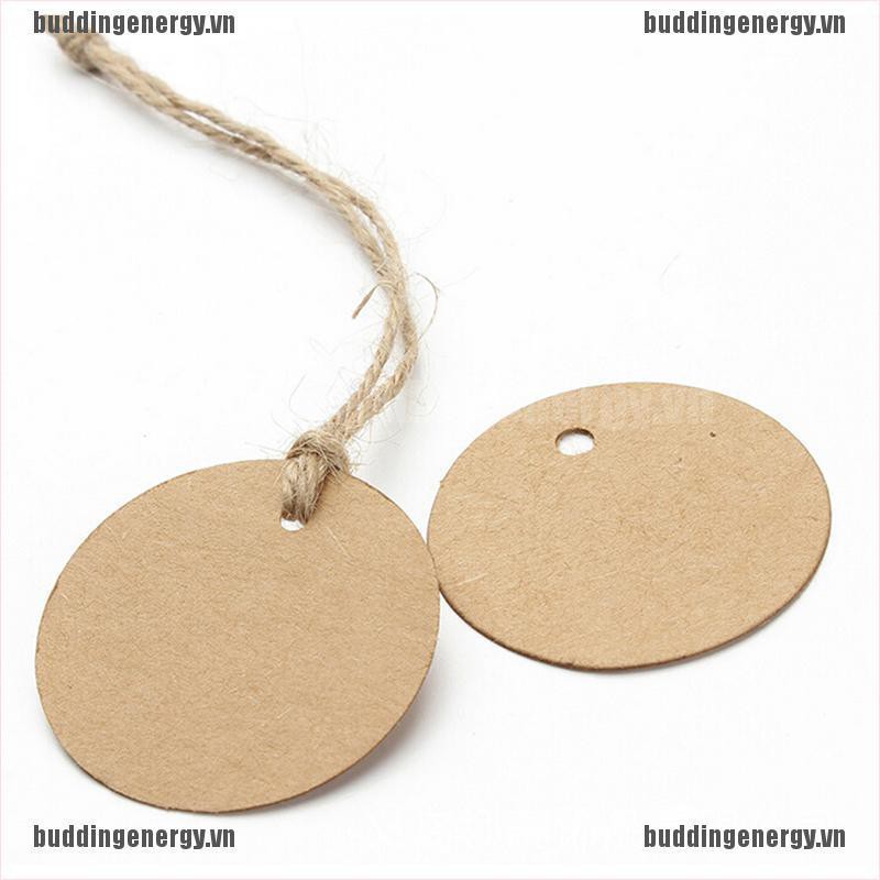 Bộ 100 Miếng Giấy Tròn Màu Nâu Dùng Đánh Dấu Tiện Dụng