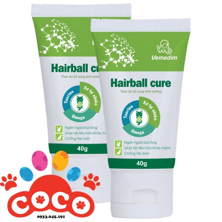 Gel dinh dưỡng tiêu búi lông Hairball Cure 40g cho mèo