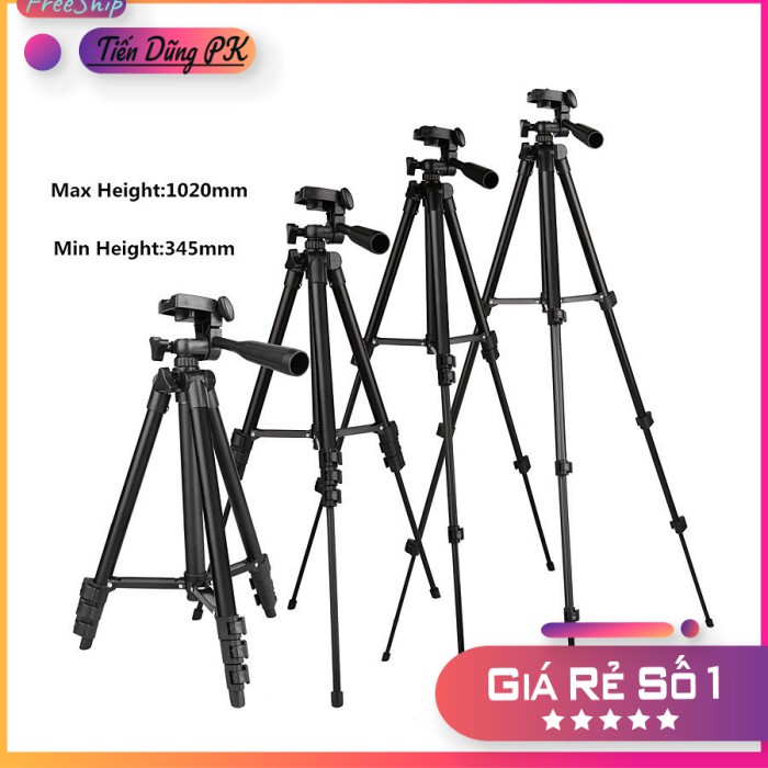 FreeShip- Sản Phẩm Cao Cấp GẬY LIVESTREAM 3 CHÂN CỰC HOT- TRIPOD 3120