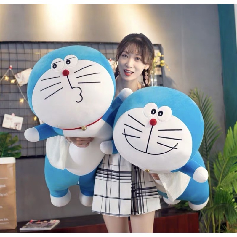 Gấu bông doraemon nằm khổng lồ, Gối Ôm doraemon Size Lớn Mềm Mịn Bông Gòn Êm Ái Yuta Home