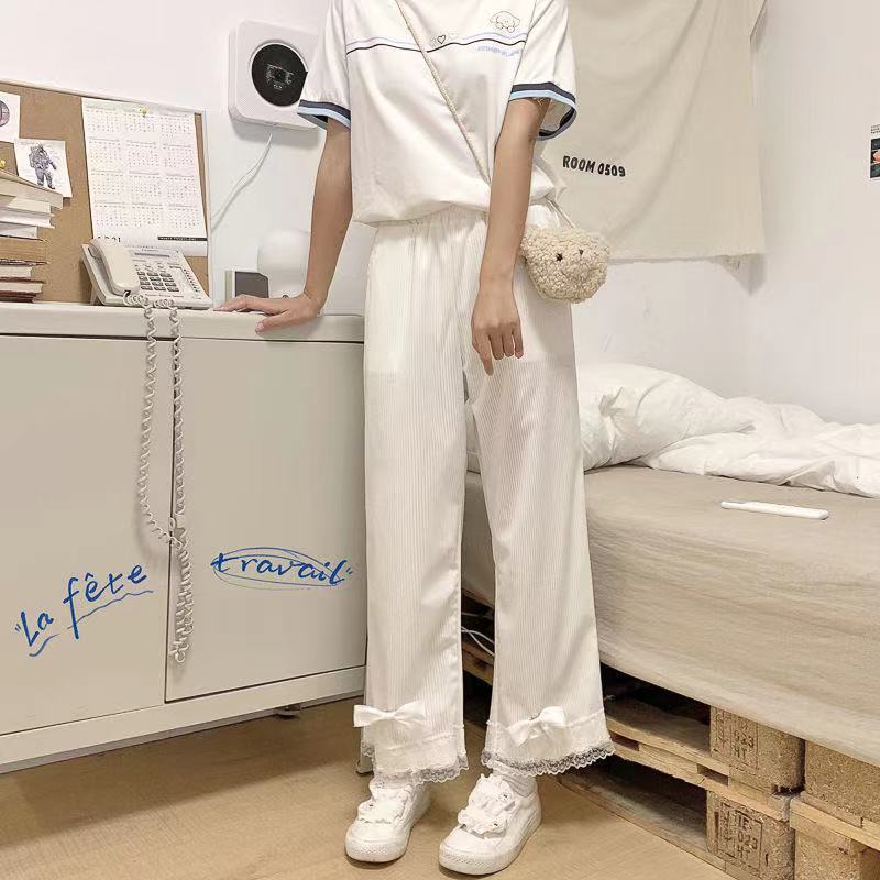 Quần Hormones ống rộng thắt nơ dễ thương cho nữ