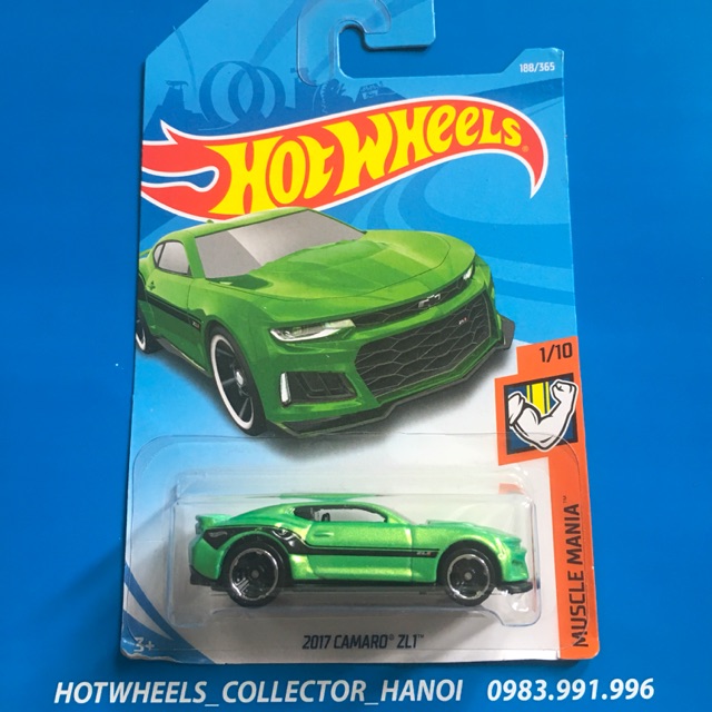 Xe Hot Wheels - 2017 Camaro ZL1 Xanh Lá