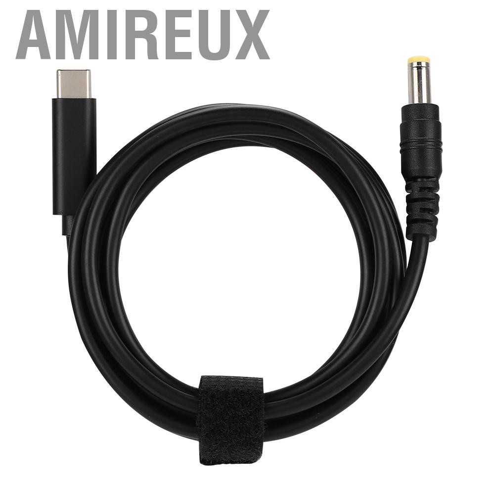 💥Hàng Sẵn Amireux Cáp chuyển đổi cổng cắm Type-C 5.5mm x 2.5mm 90w 19v-20v chất lượng cao Dây cáp sạc nhanh chuyển đổi jack Type-C sang 5.5mm x 2.5mm cho laptop/Notebook/máy tính bàn