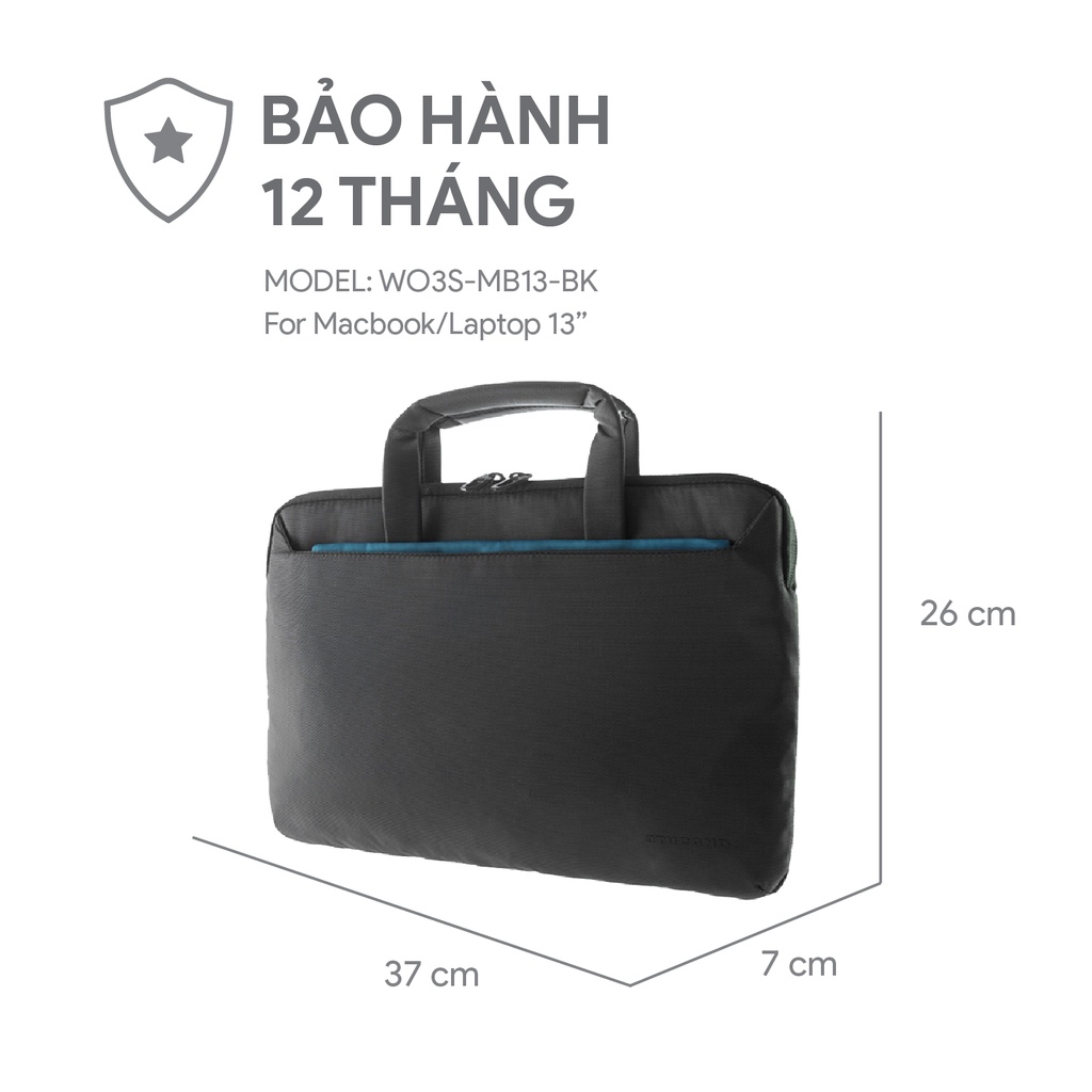 Túi xách Laptop/ Macbook Tucano Workout 3 Super Lim cap cấp 13 inch và 15 icnh