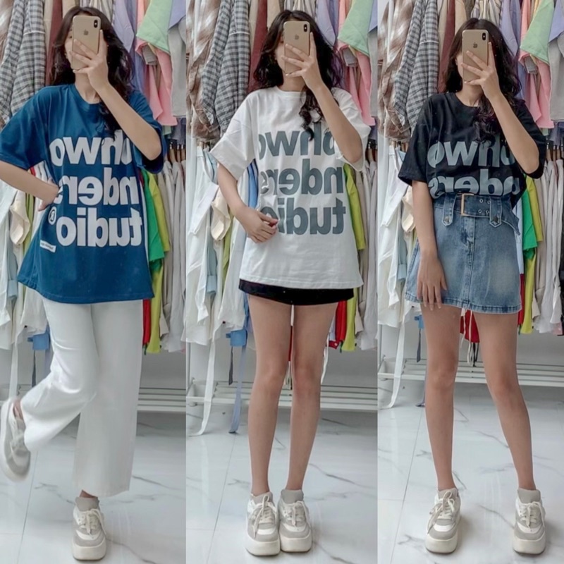 [Ảnh thật/Video]Áo phông OHwo to rộng Hàn Quốc Áo phông basic
