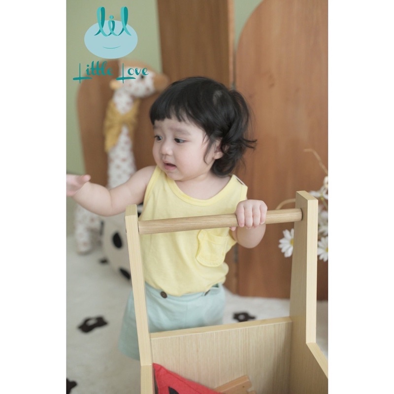 [CHÍNH HÃNG] Set 2 áo ba lỗ Bé trai/ gái trẻ em Little Love(9m-4y)
