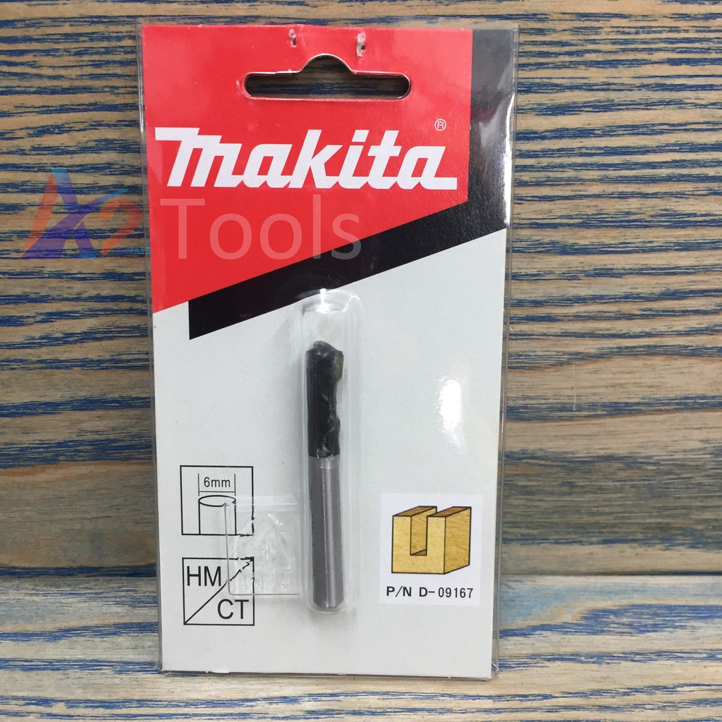 Mũi phay thẳng 1 lưỡi Makita (cốt 6mm) D-09167 - Made in Taiwan
