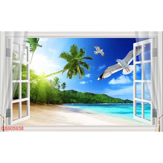 TRANH CỬA SỔ DÁN TƯỜNG NHIỀU MẪU - TRANH CỬA SỔ NHÌN RA PHONG CẢNH