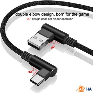 Cáp sạc nhanh bện dây dài 1m cổng micro usb góc vuông 90 độ