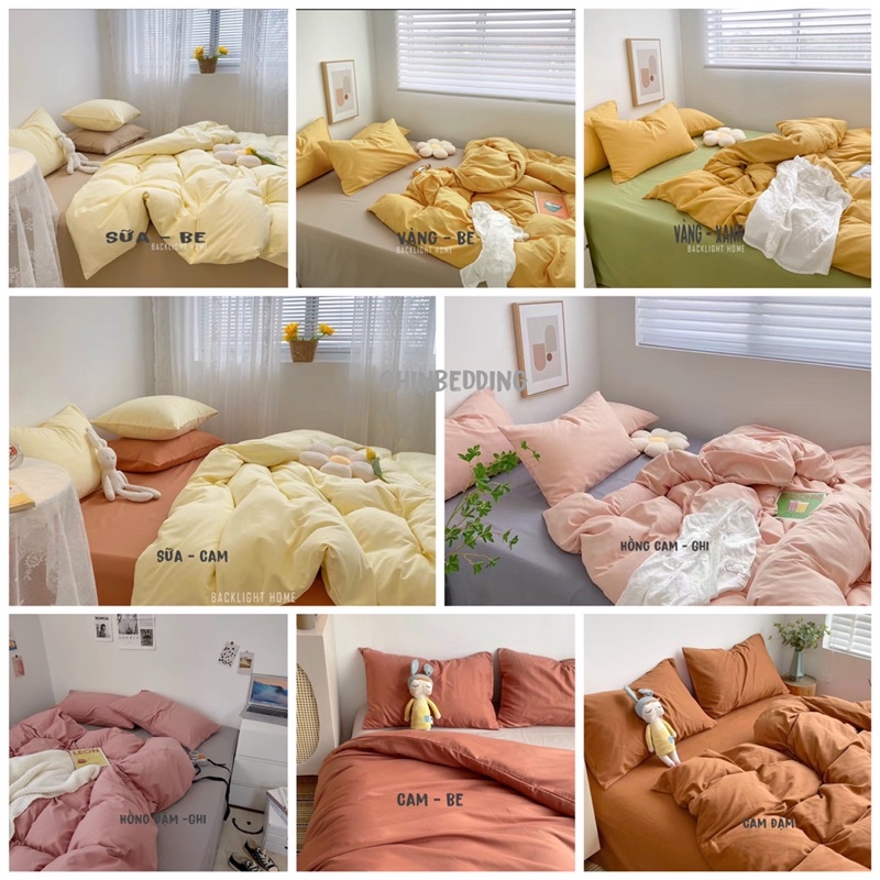 BST Set Bộ Vỏ Chăn Ga Cotton Tc (Nhiều Màu Sắc) _ Chất Cotton Tc Dày Dặn, Mềm Vải _Shinbedding