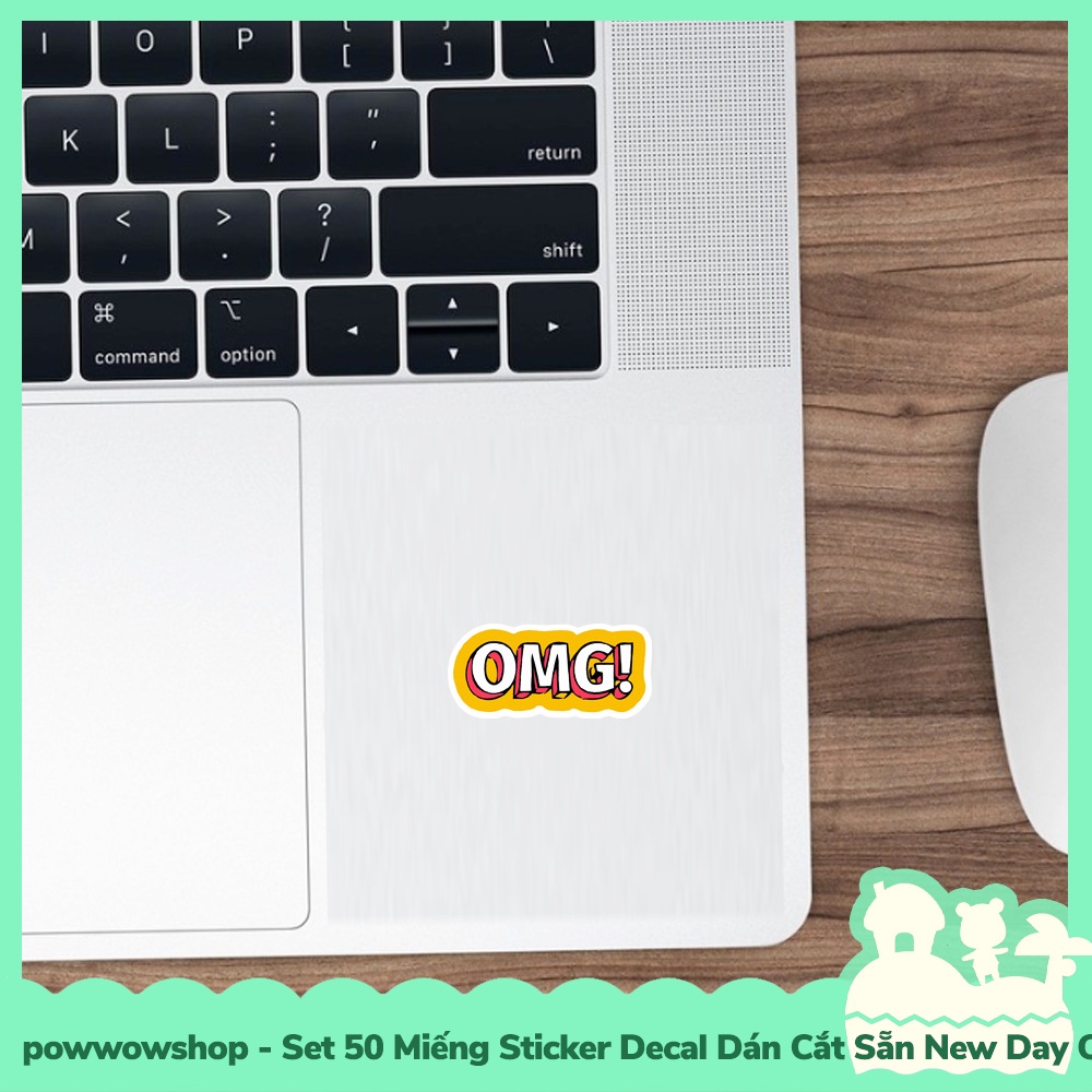 [Sẵn VN - Hỏa Tốc] Set 50 Miếng Sticker Decal Cắt Sẵn DIY Dán Trang Trí Vật Dụng Mẫu New Days Quotes Typography