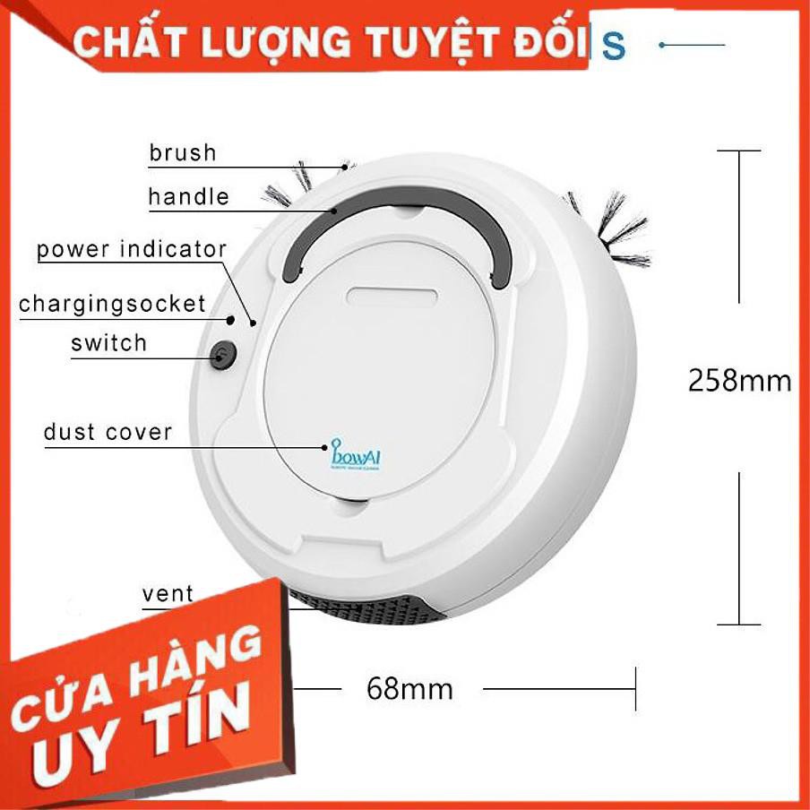 [XẢ KHO+FREE SHIP] Rô bốt hút bụi lau nhà,tự động lau nhà hút bụi, cảm biến tránh né vật cản, tự động tìm bụi bẩn