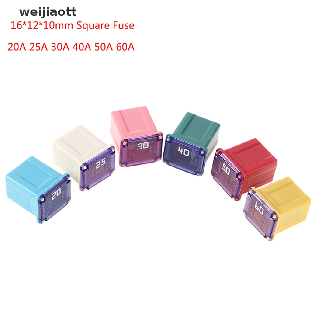 Cầu chì ô tô hình vuông nhỏ 58V 20A 25A 30A 40A 50A 60A kích thước 16*12*10mm