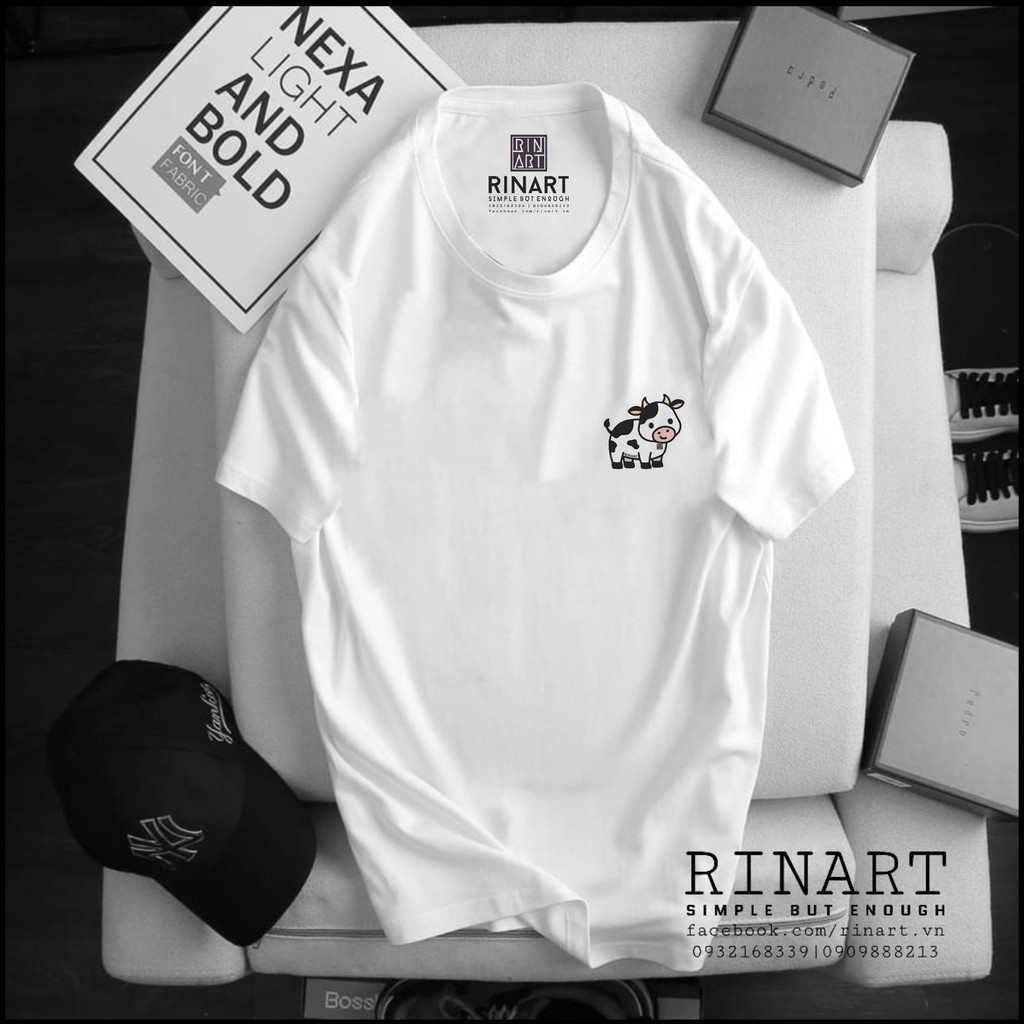 ÁO THUN RINART LOGO CON BÒ SỮA SIÊU DỄ THƯƠNG PHONG CÁCH TRẺ TRUNG