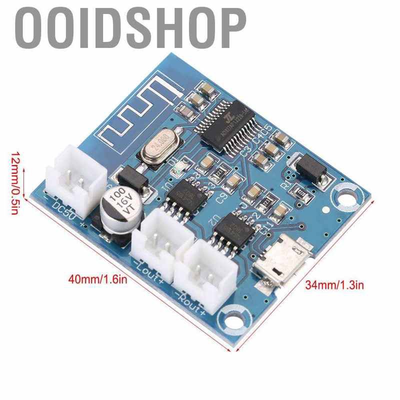 Bảng mạch khuếch đại âm thanh bluetooth kỹ thuật số kênh kép 5w + dc 5v 2a