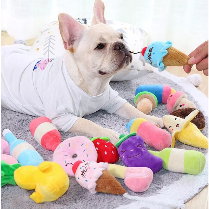 💝 (MẪU MỚI) ĐỒ CHƠI CHO CHÓ BẰNG BÔNG PHÁT RA TIẾNG KÊU - LOVE PETS SHOP 💝