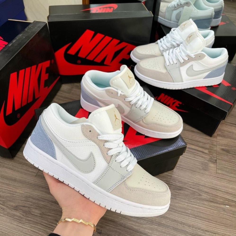 [Ảnh + Video Thật] Giày Jordan 1 Low Paris Trắng Xám, JD1 Low Paris Cổ Thấp Gót Xanh Thời Trang Hot Hit 2021 | BigBuy360 - bigbuy360.vn