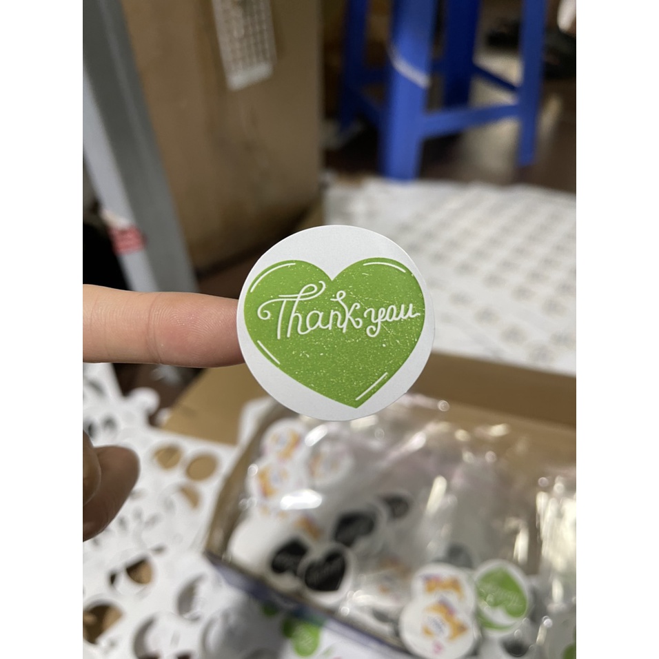 Set 10 tem dán sticker nhãn dán cảm ơn đẹp