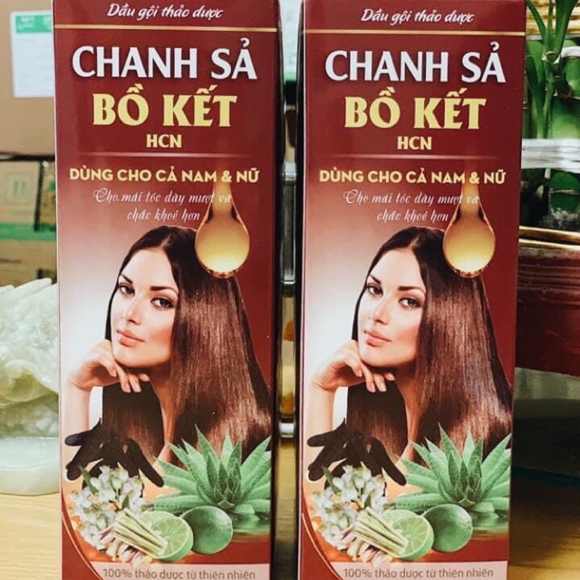 Dầu gội bồ kết xả chanh vỏ nâu