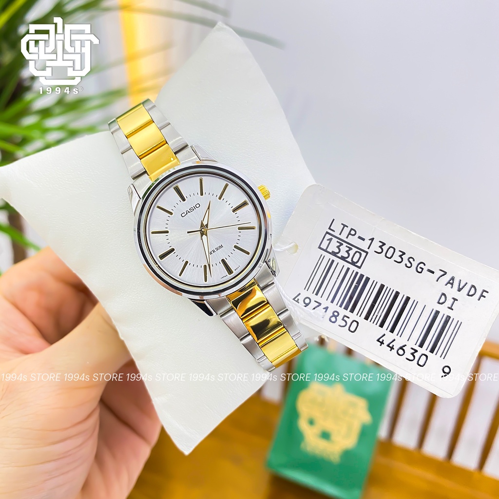 Đồng hồ nữ Casio LTP-1303SG-7A dây thép không gỉ, chống nước, hàng chính hãng