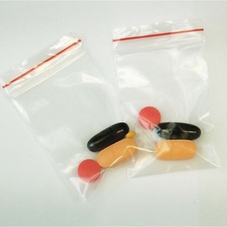[500gr]túi zip viền đỏ size 6x8