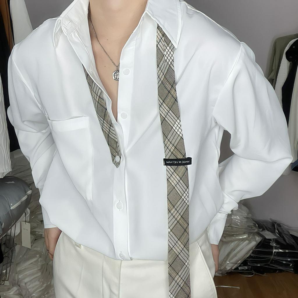 Áo sơmi nam hàn quốc áo sơmi nam from rộng kiểu dáng trẻ trung năng động s237