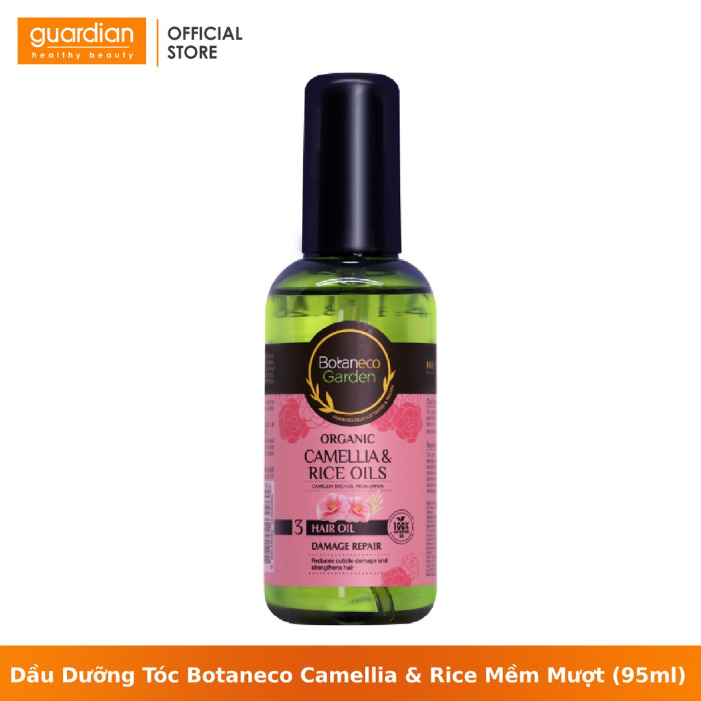 Dầu Dưỡng Tóc Botaneco Garden Camellia and Rice Chiết Xuất Dầu Hạt Hoa Trà Và Dầu Cám Gạo Hữu Cơ (95ml)