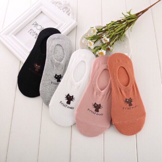 Combo 5 Đôi Tất Hài Mèo MiuMiu