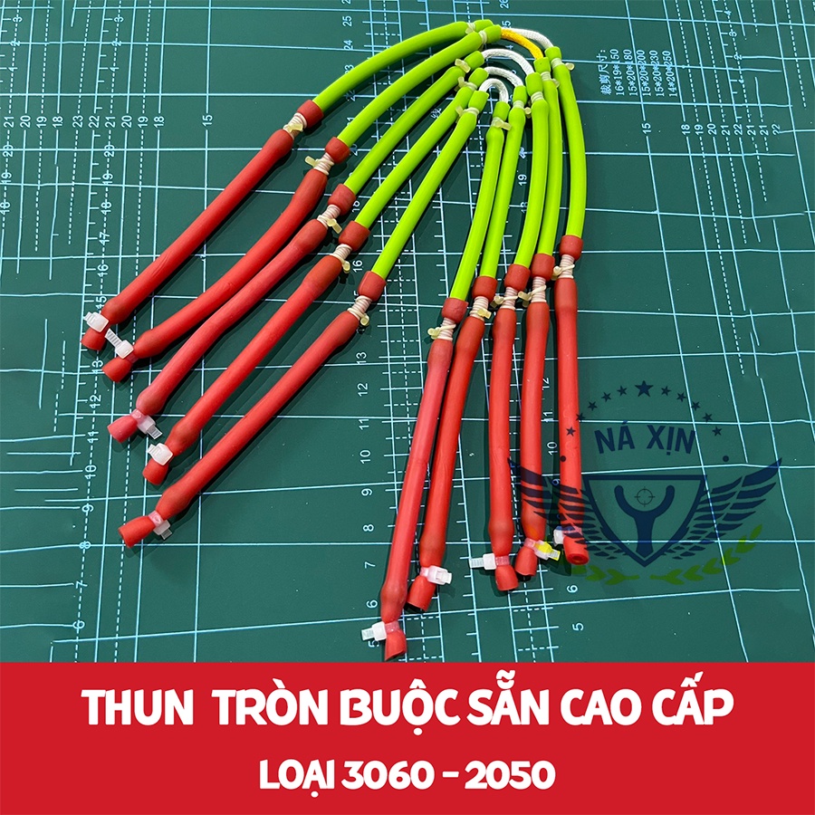 [Giá Sốc] Dây thun cao su tròn ống làm ná cao su bắn cá, Mã 3060 - 2050, hàng cao cấp 2 dây lồng vào nhau