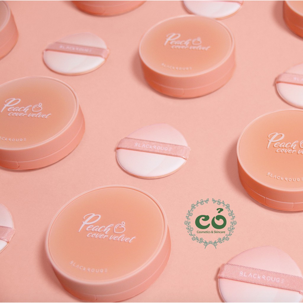 Phấn Nước Black Rouge "Trái Đào" Cho Lớp Nền Mịn Lì Tự Nhiên Peach Cover Velvet Cushion 14g | BigBuy360 - bigbuy360.vn