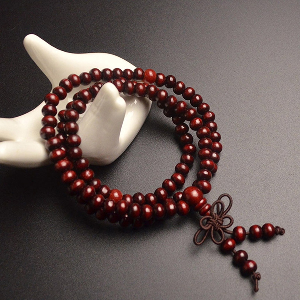 Vòng Đeo Tay Xỏ 108 Hạt Gỗ Nhiều Lớp Thời Trang Cho Nam Và Nữ