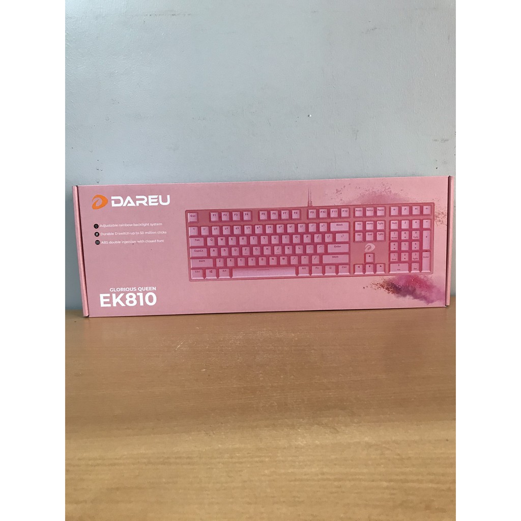 Bàn phím cơ Gaming DAREU EK810 - Pink - Black (MULTI-LED, Blue/ Brown/ Red D switch) | BigBuy360 - bigbuy360.vn