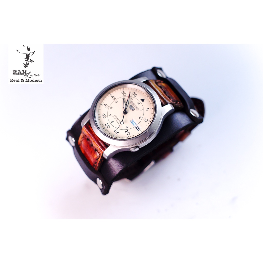 Tâm Lót Bundstrap Da Bò Đen B5 - Ram Leatehr